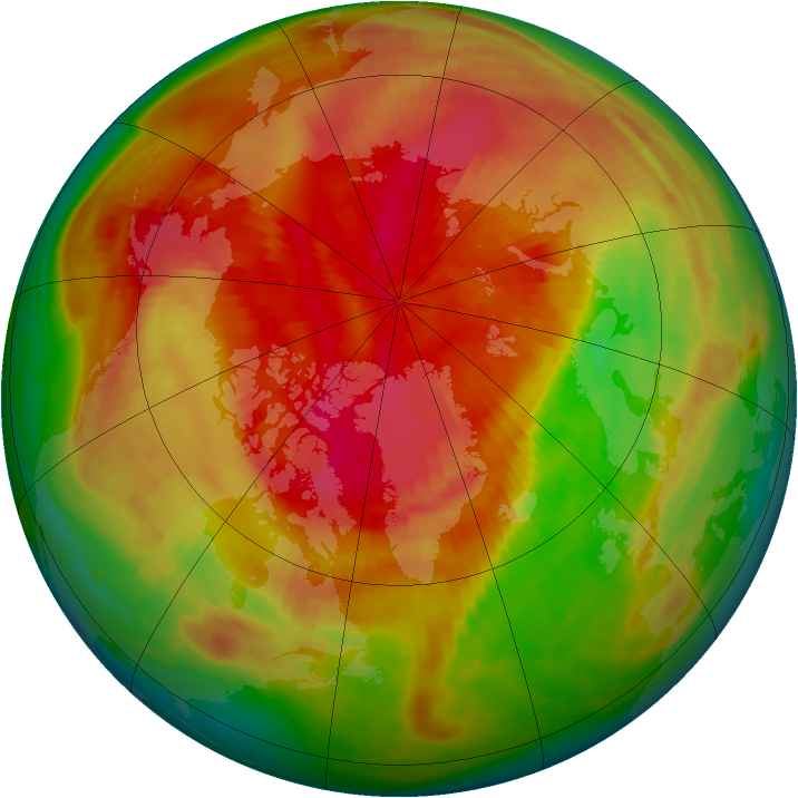 Arctic ozone map for 04 April 1988